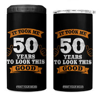 50th Birthday Gifts 4 in 1 Can Cooler Tumbler 50 Year Old Gifts Took Me 50 Years To Look This Good