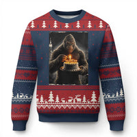 Funny Birthday Bigfoot Ugly Christmas Sweater Sasquatsch Bday Party Vintage Graphic Japanese Art