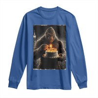 Funny Birthday Bigfoot Long Sleeve Shirt Sasquatsch Bday Party Vintage Graphic Japanese Art