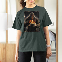 Funny Birthday Bigfoot T Shirt For Women Sasquatsch Bday Party Vintage Graphic Japanese Art