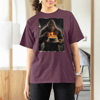 Funny Birthday Bigfoot T Shirt For Women Sasquatsch Bday Party Vintage Graphic Japanese Art