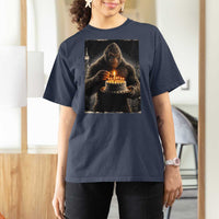 Funny Birthday Bigfoot T Shirt For Women Sasquatsch Bday Party Vintage Graphic Japanese Art