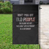 Dont Piss Off Old People Garden Flag Funny Saying Retro Sarcastic Birthday Gifts