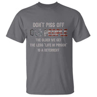 Dont Piss Off Old People T Shirt Funny Saying Retro Sarcastic Birthday Gifts