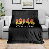 80th Birthday Throw Blanket Classic Born 1946 Turning 80 Year Old