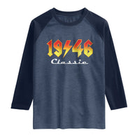 80th Birthday Raglan Shirt Classic Born 1946 Turning 80 Year Old
