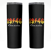 80th Birthday Skinny Tumbler Classic Born 1946 Turning 80 Year Old