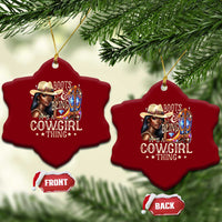 Cowgirl Ceramic Ornament Boots & Bling Its A Cowgirl Thing Melanin Rodeo - Wonder Print Shop