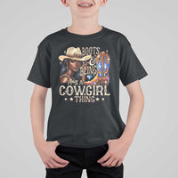 Cowgirl T Shirt For Kid Boots & Bling Its A Cowgirl Thing Melanin Rodeo