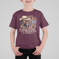 Cowgirl T Shirt For Kid Boots & Bling Its A Cowgirl Thing Melanin Rodeo