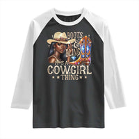 Cowgirl Raglan Shirt Boots & Bling Its A Cowgirl Thing Melanin Rodeo