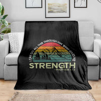Vintage Christian Bible Throw Blanket Philippians 4:13 Motivational Quote Inspirational Bible Verses - Wonder Print Shop