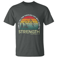 Vintage Christian Bible T Shirt Philippians 4:13 Motivational Quote Inspirational Bible Verses - Wonder Print Shop
