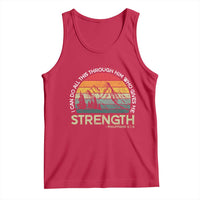 Vintage Christian Bible Tank Top Philippians 4:13 Motivational Quote Inspirational Bible Verses - Wonder Print Shop
