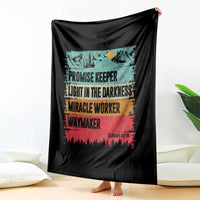 Vintage Christian Worship Throw Blanket Isaiah 42:16 Waymaker Promise Keeper Miracle Worker - Wonder Print Shop