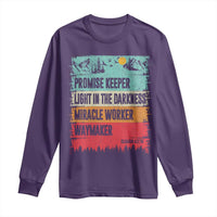 Vintage Christian Worship Long Sleeve Shirt Isaiah 42:16 Waymaker Promise Keeper Miracle Worker - Wonder Print Shop