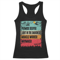 Vintage Christian Worship Racerback Tank Top Isaiah 42:16 Waymaker Promise Keeper Miracle Worker - Wonder Print Shop
