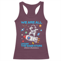 Autism Acceptance Racerback Tank Top We Are All Under The Same Stars