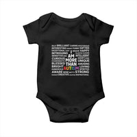 I Am More Than Autism Awareness Baby Onesie