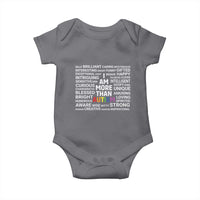 I Am More Than Autism Awareness Baby Onesie