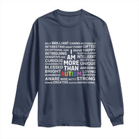 I Am More Than Autism Awareness Long Sleeve Shirt