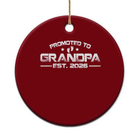 Grandpa Est 2026 Ceramic Ornament Fathers Day Gifts - Wonder Print Shop