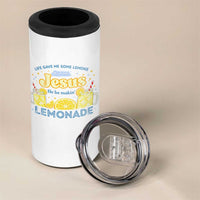Life Gave Me Some Lemons 4 in 1 Can Cooler Tumbler Funny Lemonade Jesus Christian