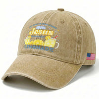 Life Gave Me Some Lemons Washed Cotton Baseball Cap Funny Lemonade Jesus Christian