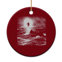 Christian Faith Ceramic Ornament Walk On Water Distressed Bible Verse