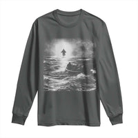 Christian Faith Long Sleeve Shirt Walk On Water Distressed Bible Verse