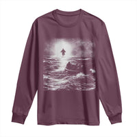 Christian Faith Long Sleeve Shirt Walk On Water Distressed Bible Verse