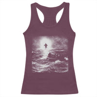 Christian Faith Racerback Tank Top Walk On Water Distressed Bible Verse