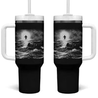 Christian Faith Tumbler With Handle Walk On Water Distressed Bible Verse
