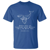 Christian Whale Shark T Shirt Isaiah 43 2 Bible Verse Faith Based