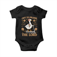 Funny Goose Christian Baby Onesie Off To Praise The Lord Bible Verse Trendy Church