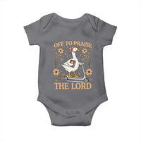Funny Goose Christian Baby Onesie Off To Praise The Lord Bible Verse Trendy Church