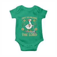 Funny Goose Christian Baby Onesie Off To Praise The Lord Bible Verse Trendy Church