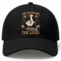Funny Goose Christian Baseball Cap Off To Praise The Lord Bible Verse Trendy Church