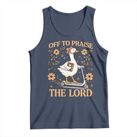 Funny Goose Christian Tank Top Off To Praise The Lord Bible Verse Trendy Church
