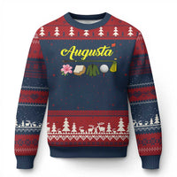 Augusta Georgia Golf Traditions Vintage Ugly Christmas Sweater Pimento Cheese Southern Golfing Fan