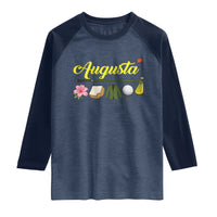 Augusta Georgia Golf Traditions Vintage Raglan Shirt Pimento Cheese Southern Golfing Fan