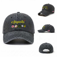 Augusta Georgia Golf Traditions Vintage Washed Cotton Baseball Cap Pimento Cheese Southern Golfing Fan