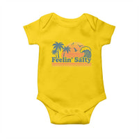Funny Feelin Salty Baby Onesie Retro Beach Summer Vacation - Wonder Print Shop