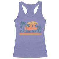 Funny Feelin Salty Racerback Tank Top Retro Beach Summer Vacation - Wonder Print Shop