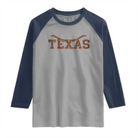 Texas Cowboys Raglan Shirt Retro Western American - Wonder Print Shop