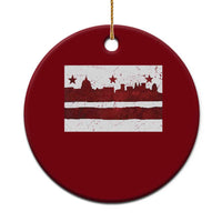 Washington DC Flag Ceramic Ornament