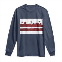 Washington DC Flag Long Sleeve Shirt