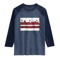 Washington DC Flag Raglan Shirt