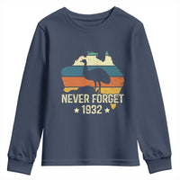 Never Forget 1932 Emu War Youth Sweatshirt Funny Emu Lover Zookeeper