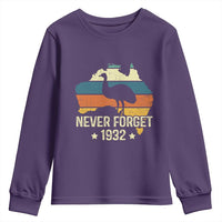 Never Forget 1932 Emu War Youth Sweatshirt Funny Emu Lover Zookeeper